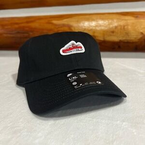 Black Cap with Nike Shoe logo L/XL adjustable